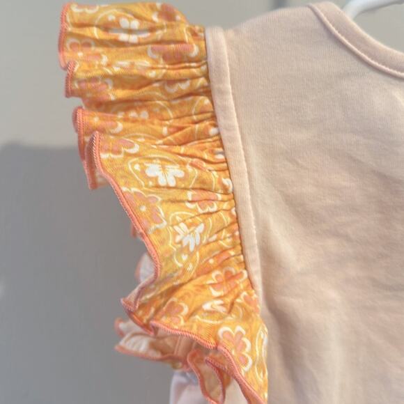 Matilda Jane Riley Solid Pleated Print Sleeve Top size 2 - Picture 5 of 8